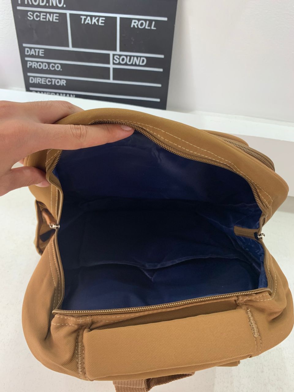 Sac à Dos Enfant Ludique avec Plusieurs Compartiment et un Peluche LM-5122 Marron – حقيبة ظهر للأطفال بني - Sac à dos et Mode - صورة حقيقية 7