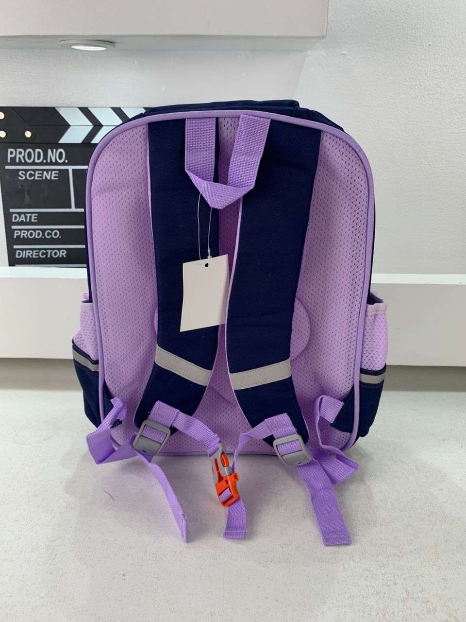 Sac à Dos Enfant Ludique avec Plusieurs Compartiment et un Peluche LM-5122 Bleu Nuit et Mauve – حقيبة ظهر للأطفال أزرق ليلي وبنفسجي - Sac à dos et Mode - صورة 4
