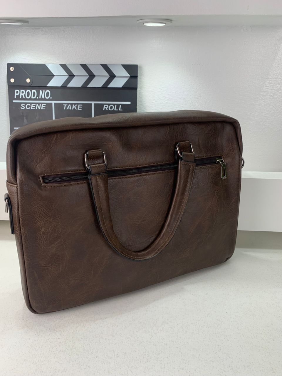 Cartable Homme en Simili Cuir Design Élégant Jeep Marron Foncé – حقيبة جلدية لون بني داكن - Sac à dos et Mode - صورة 6