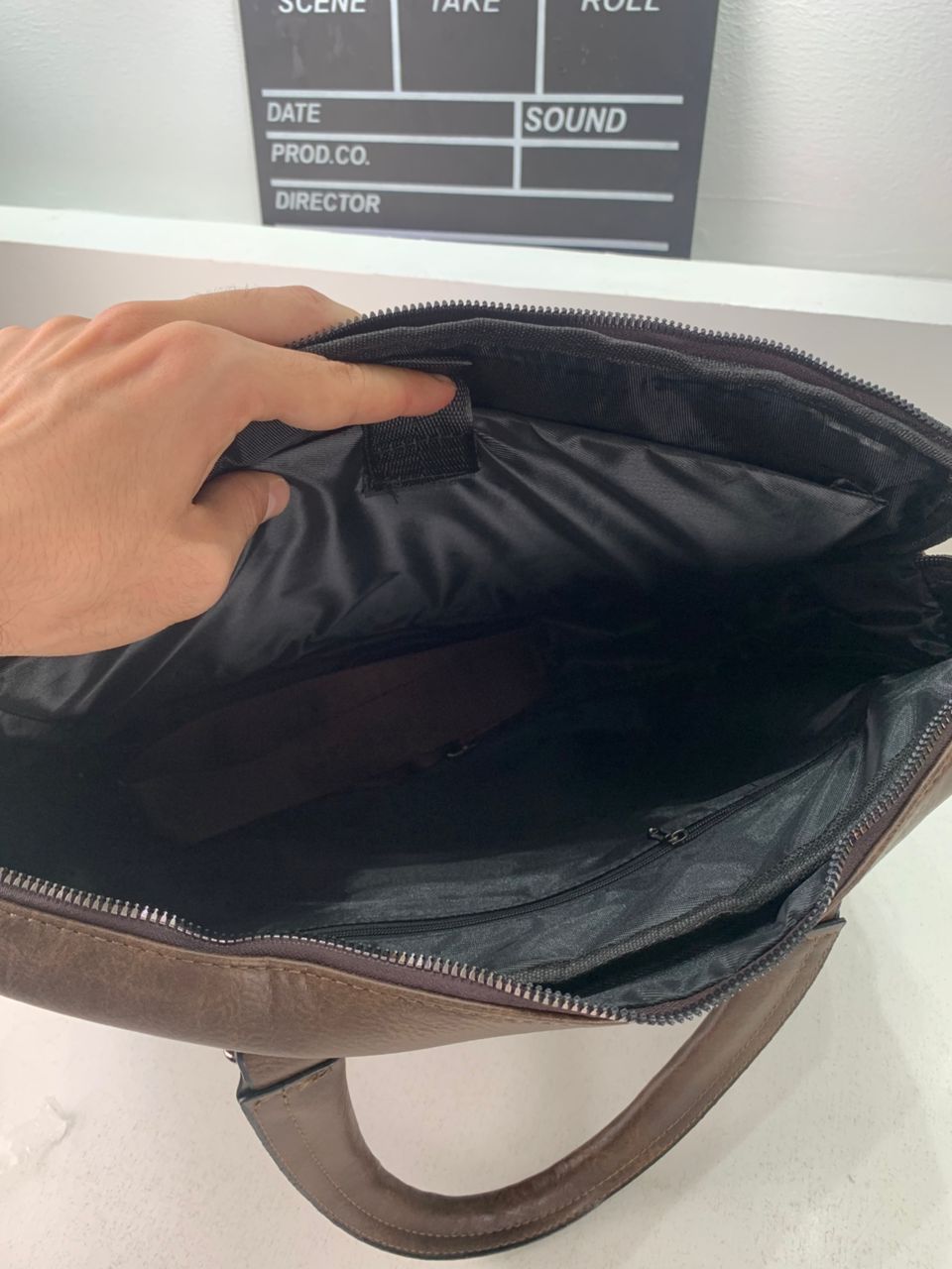 Cartable Homme en Simili Cuir Design Élégant Jeep Marron Foncé – حقيبة جلدية لون بني داكن - Sac à dos et Mode - صورة 7