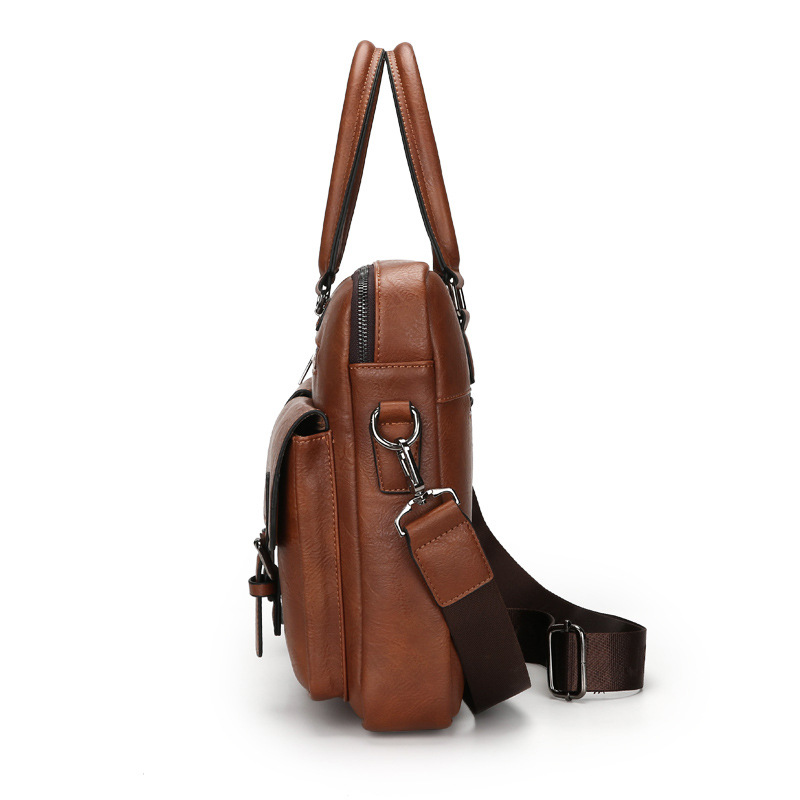 Cartable Homme en Simili Cuir Design Élégant Jeep Marron – حقيبة جلدية لون بني - Sac à dos et Mode - صورة 2