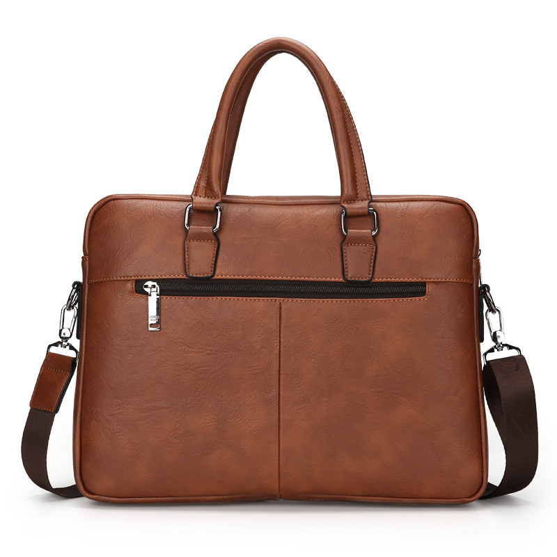 Cartable Homme en Simili Cuir Design Élégant Jeep Marron – حقيبة جلدية لون بني - Sac à dos et Mode - صورة 3