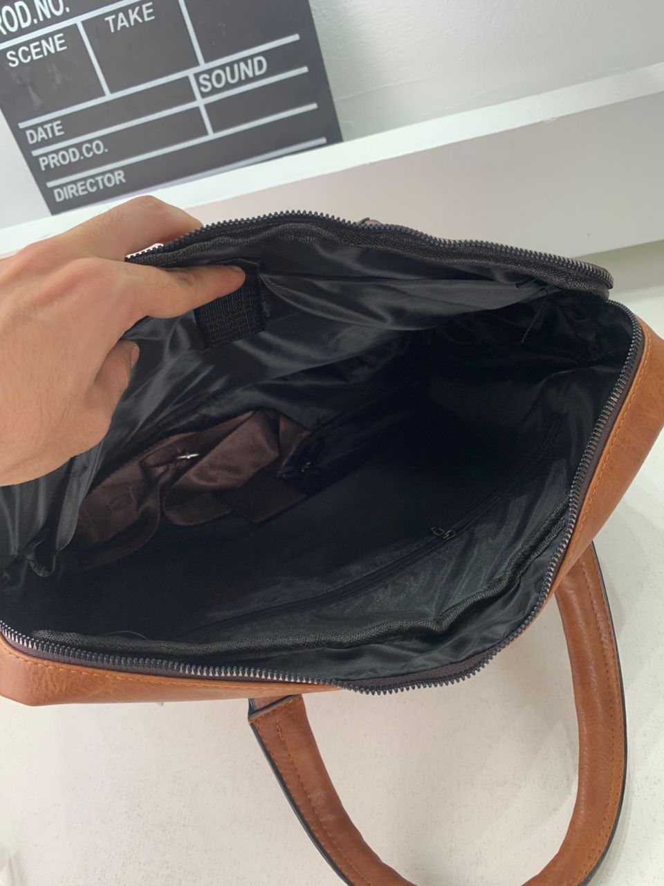 Cartable Homme en Simili Cuir Design Élégant Jeep Marron – حقيبة جلدية لون بني - Sac à dos et Mode - صورة 7