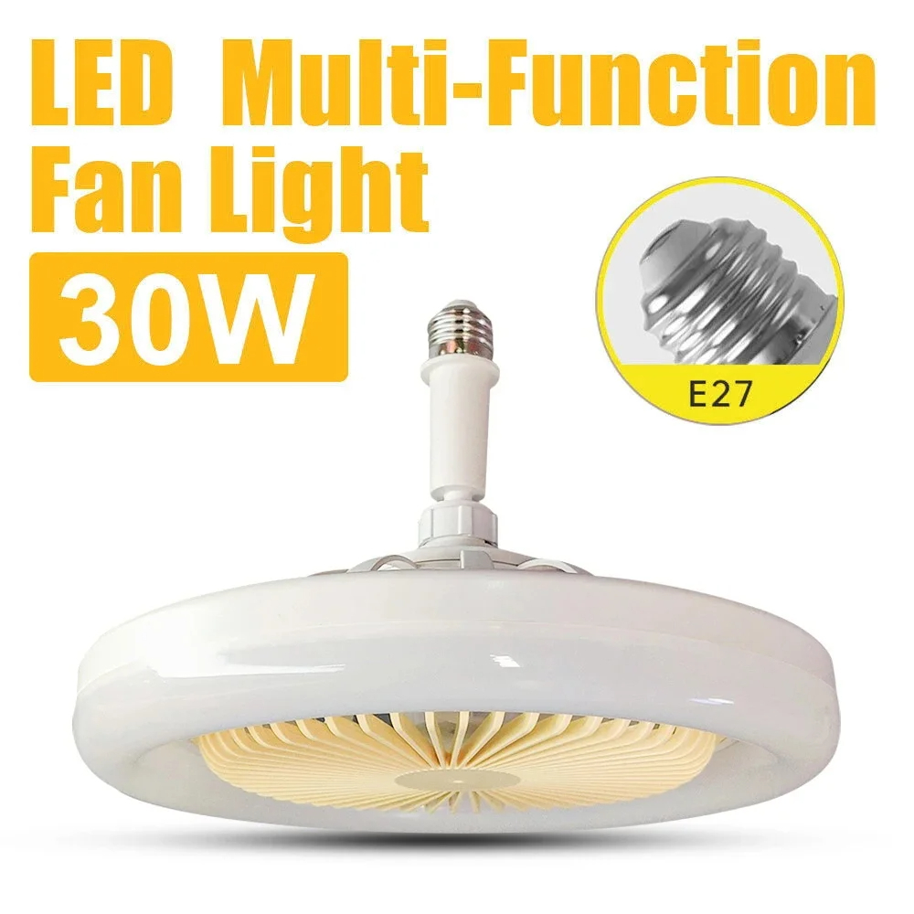 Lampe et Ventilateur de plafond silencieux avec télécommande 30W 220V - Maison - صورة 2