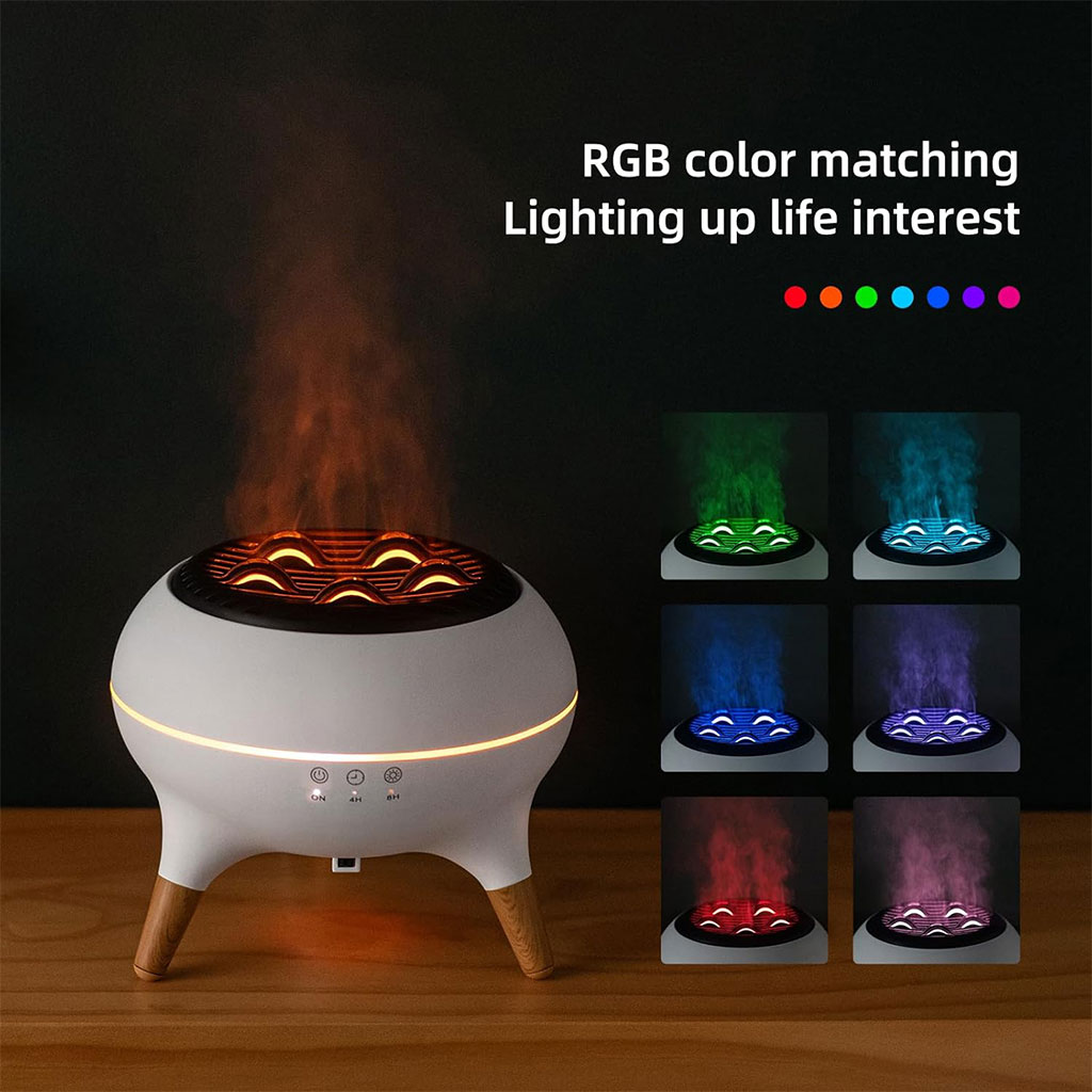 Diffuseur d’huiles essentielles ultrasonique 350 ml avec télécommande et lumières – جهاز تعطير الجو - Électronique - صورة 5