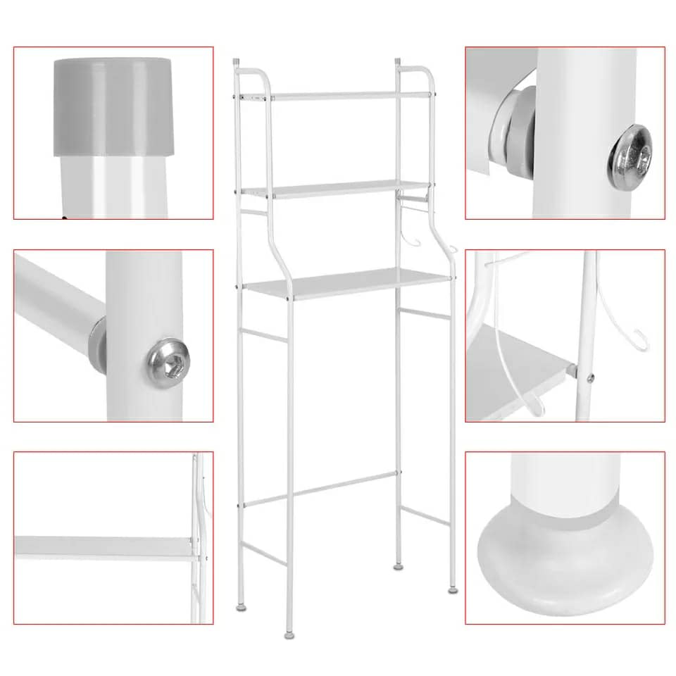support de rangement en acier inoxydable pour salle de bain WC - Maison - صورة 4