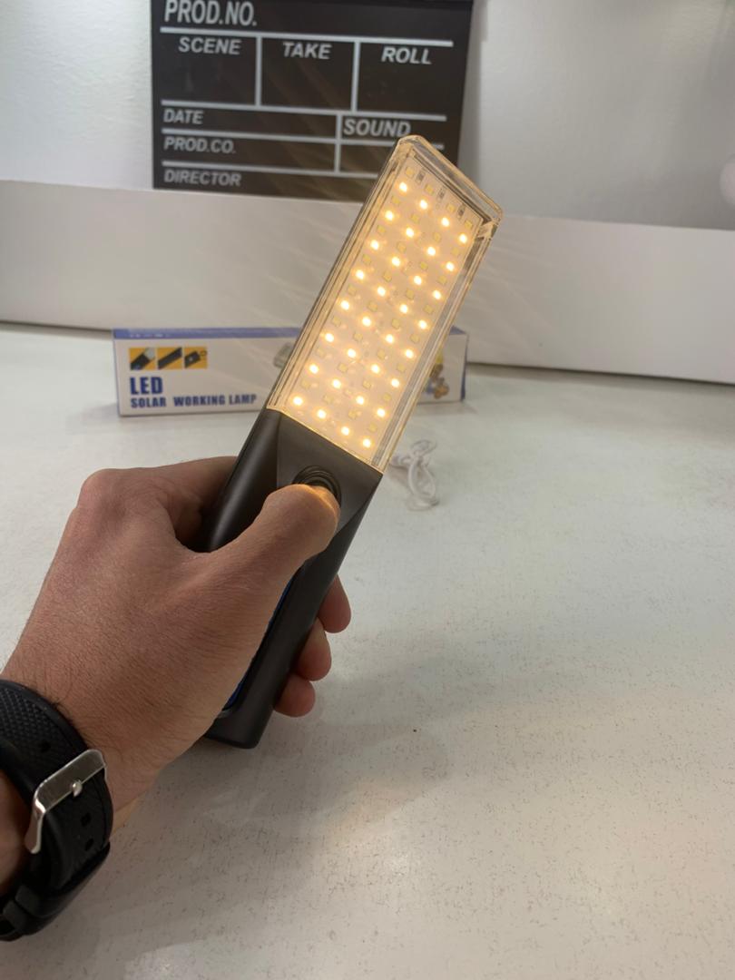 Lampe de Travail LED Rechargeable Éclairage Ultra-Puissant avec Panneau Solaire Intégré – مصباح عمل قابل للشحن - Outillage et Bricolage - صورة حقيقية 7