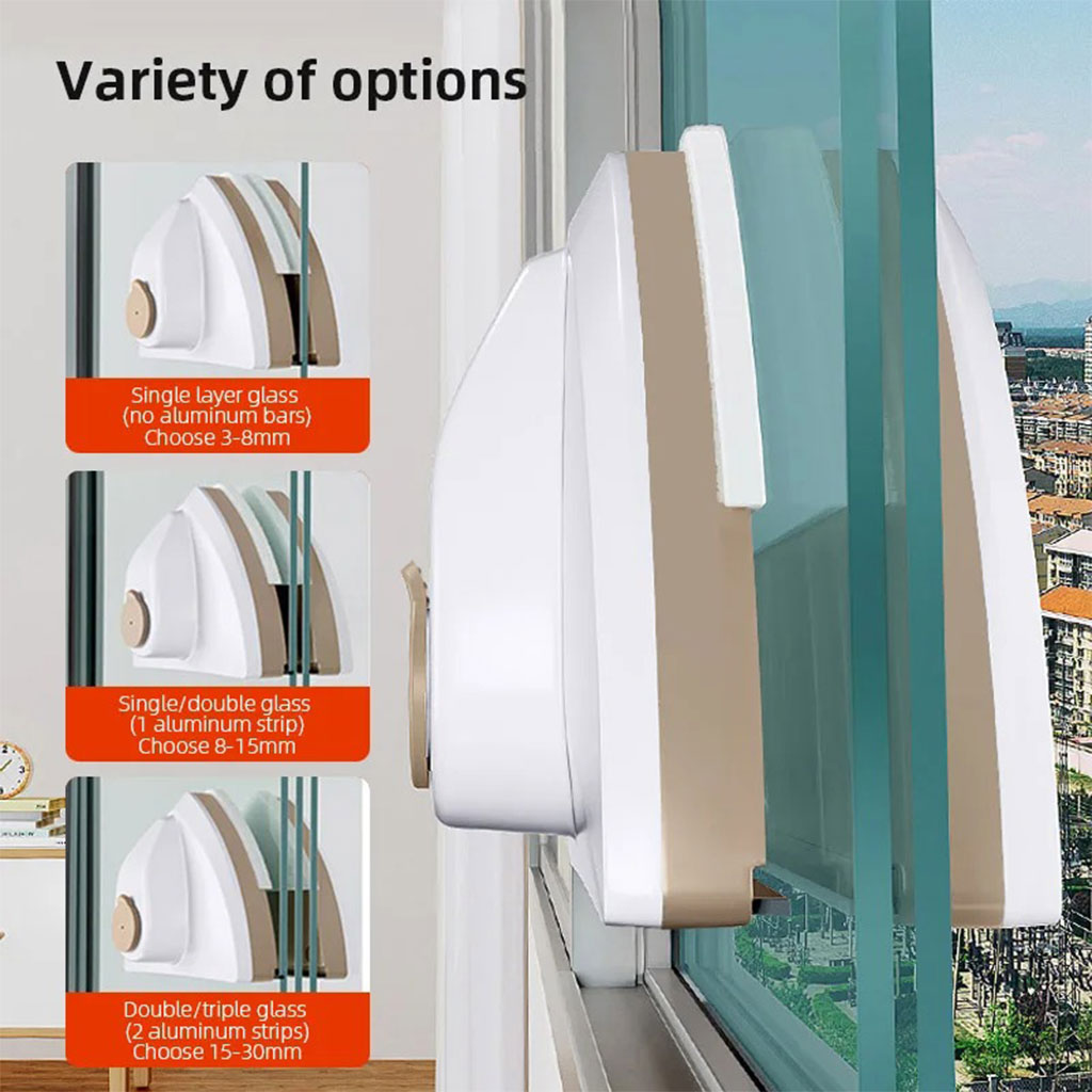 Nettoyeur Magnétique avec Injection de Liquide 3-8 mm – أداة مغناطيسية لتنظيف الزجاج الخارجي - Maison - صورة 7