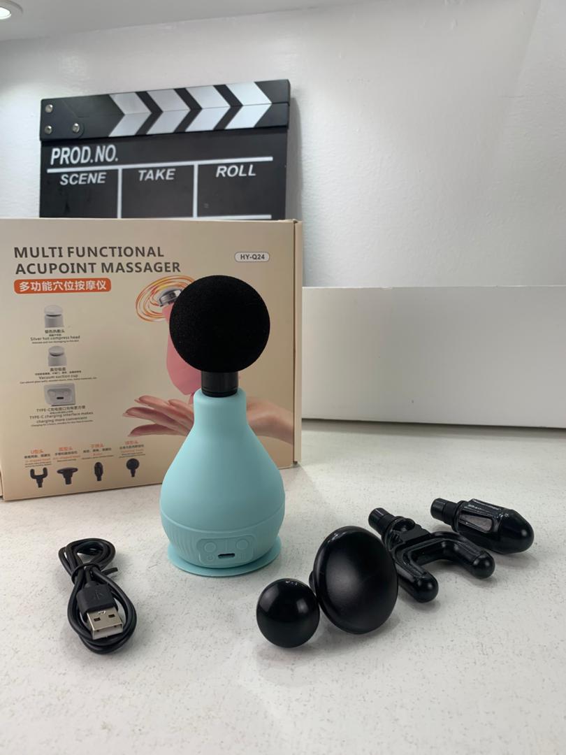 Appareil de Massage Rechargeable Portatif avec 5 Têtes Interchangeables – جهاز تدليك محمول قابل للتثبيت - Soins et Beauté - صورة 7