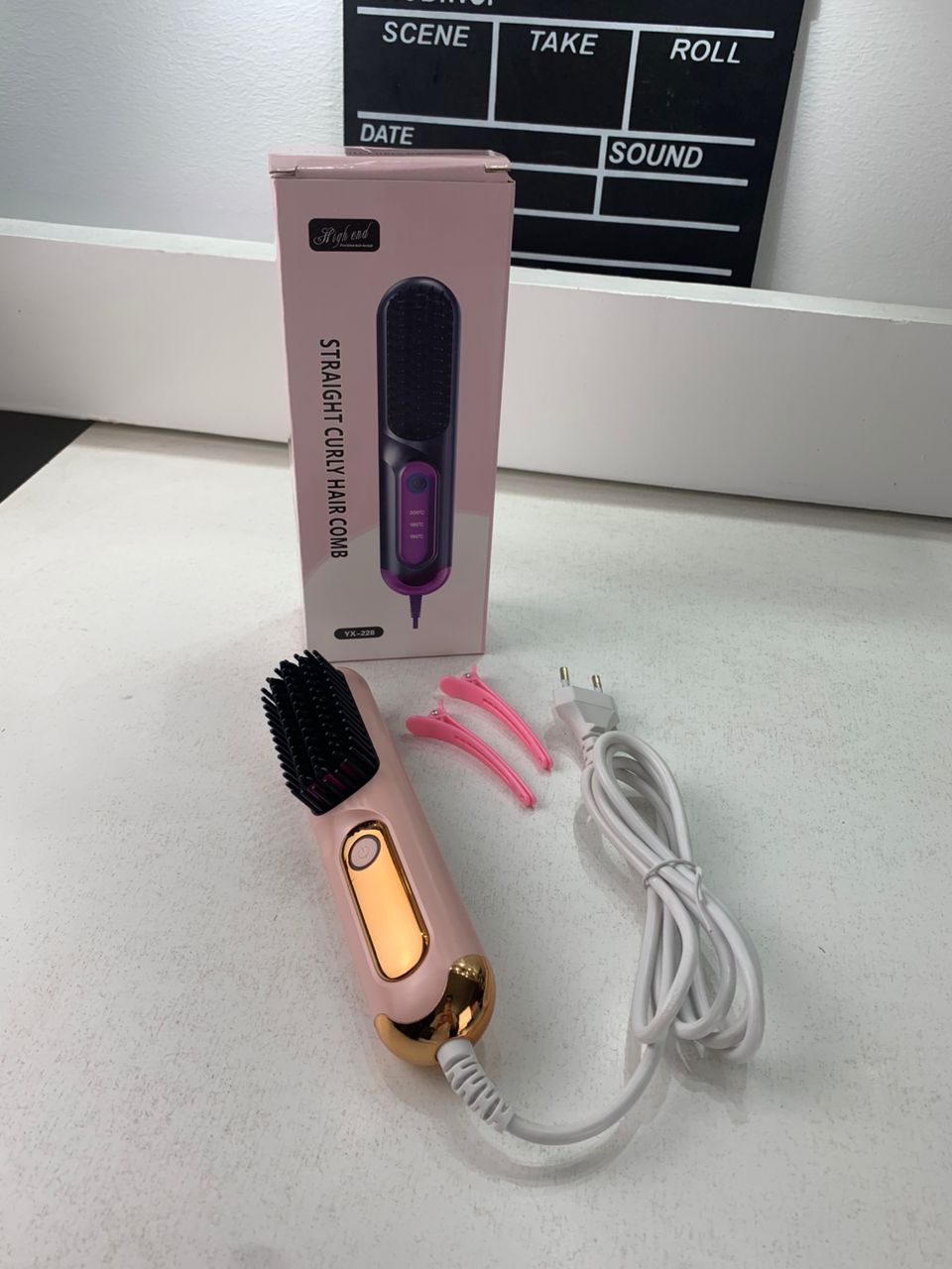 Brosse Lissante et Bouclante Électrique YX-228 – فرشاة تسريح الشعر - Soins et Beauté - صورة حقيقية 6