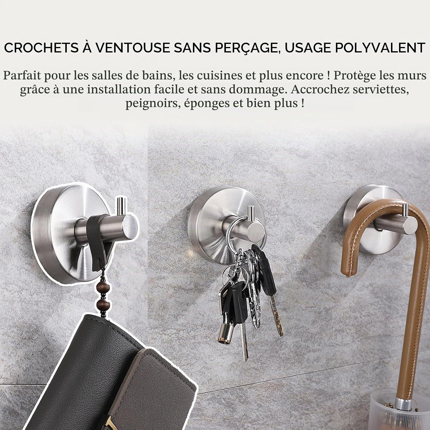 Pack 4pcs Crochet à Ventouse Puissante Sans Perçage jusqu’à 5 kg - خطاف قوي بالشفط بدون حفر حتى 5 كغ - Maison - صورة 9