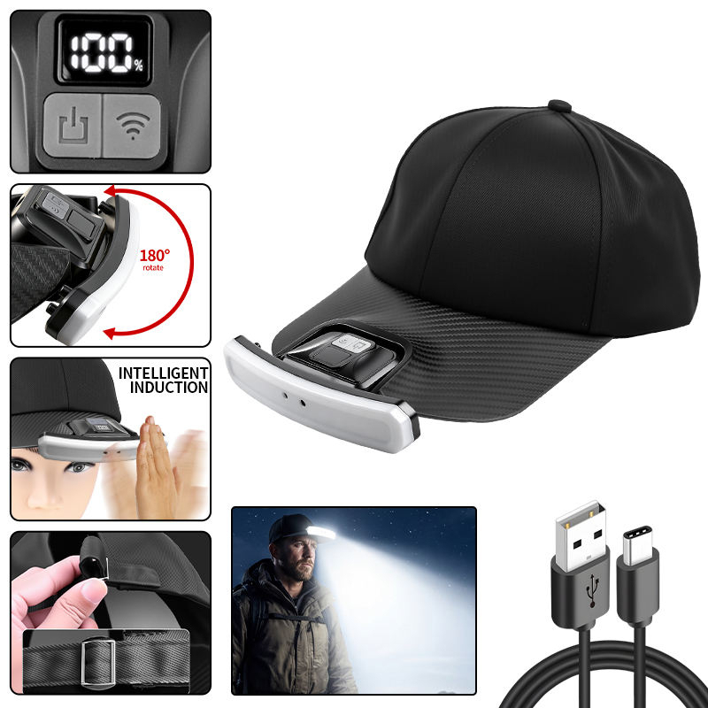 Lampe de Casquette LED avec Détecteur de Mouvement X97 - مصباح قبعة بحساس حركة قابل للشحن
