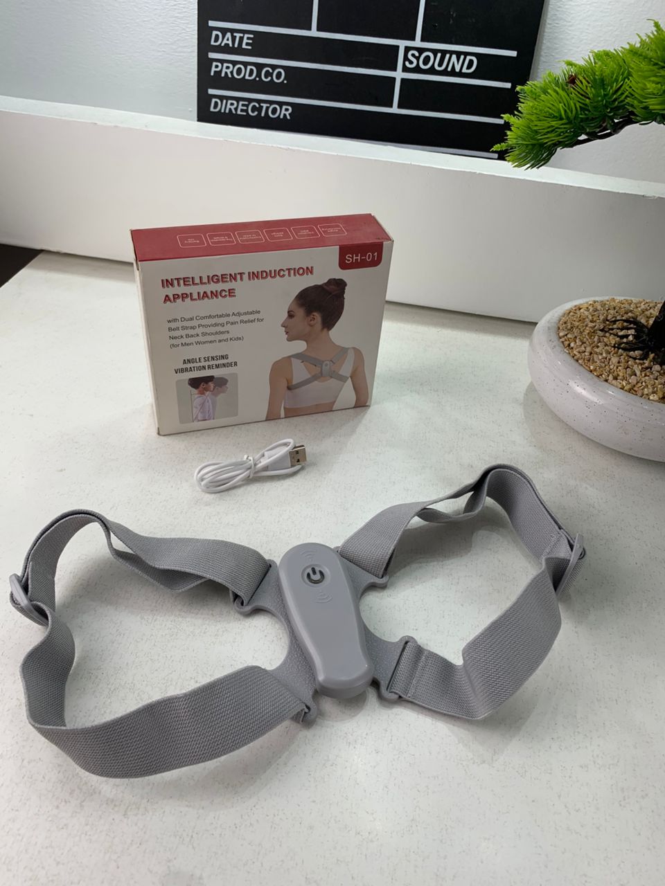 Ceinture de Correction de Posture Intelligente avec Vibration – حزام تصحيح وضعية الظهر - Sport - صورة حقيقية 8