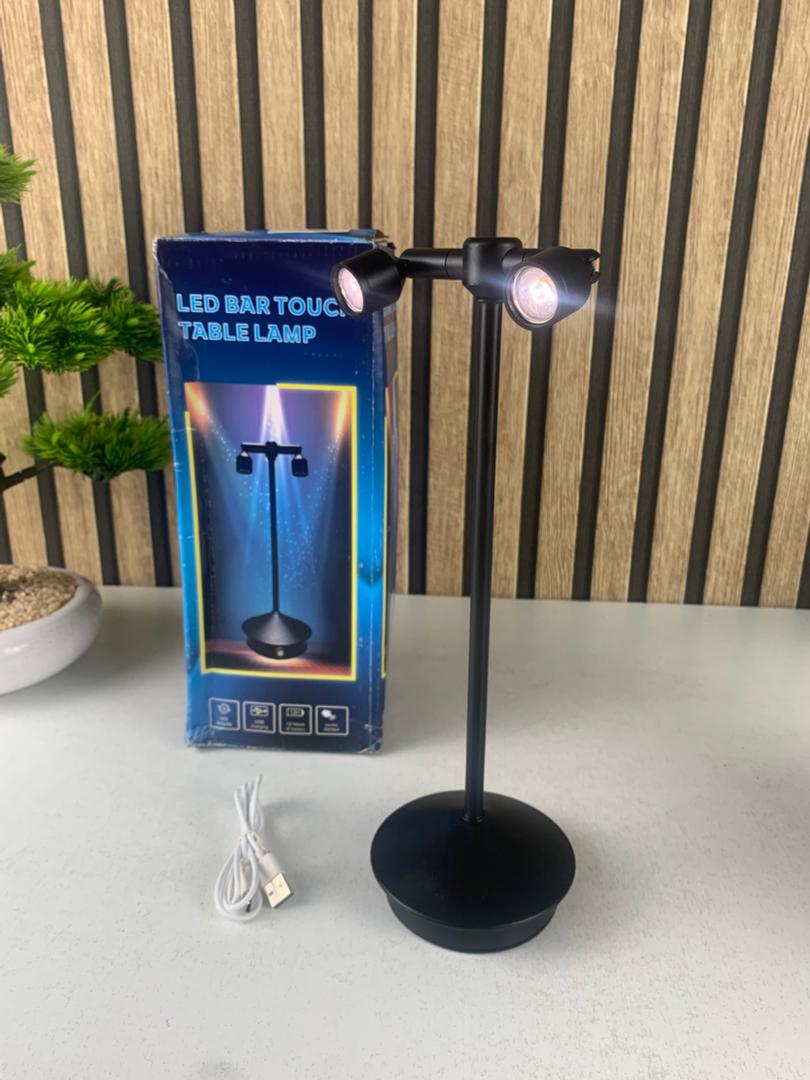 Lampe de bureau LED rétro à double tête rotative à 360 degré – مصباح مكتب بعدة أوضاع إضاءة - Décoration - صورة حقيقية 8