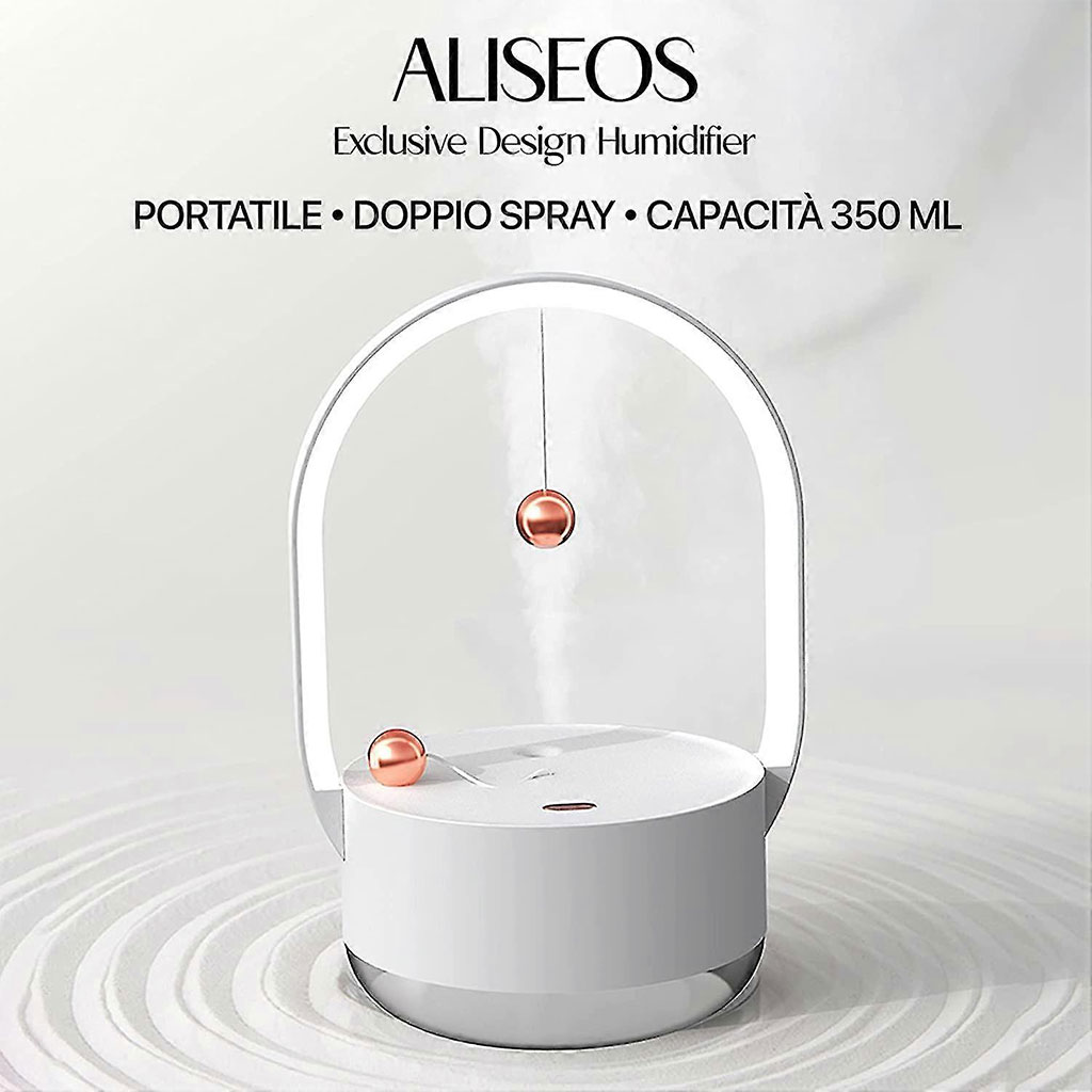 Humidificateur à brume de 350 ml portatifs avec veilleuse rechargeable USB – معطر جو مع مصباح 2في1 - Décoration - صورة 7
