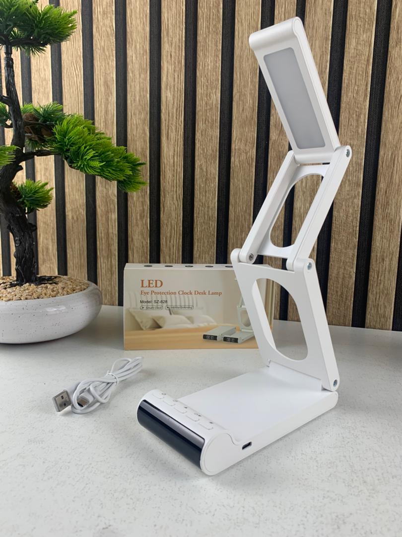 Lampe de bureau rechargeable sans fil avec réveil LED et power bank 5000 mAh – مصباح مكتب ومصباح مع شاحن متنقل - Électronique - صورة 7