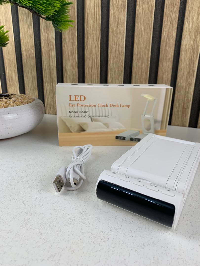 Lampe de bureau rechargeable sans fil avec réveil LED et power bank 5000 mAh – مصباح مكتب ومصباح مع شاحن متنقل - Électronique - صورة 9