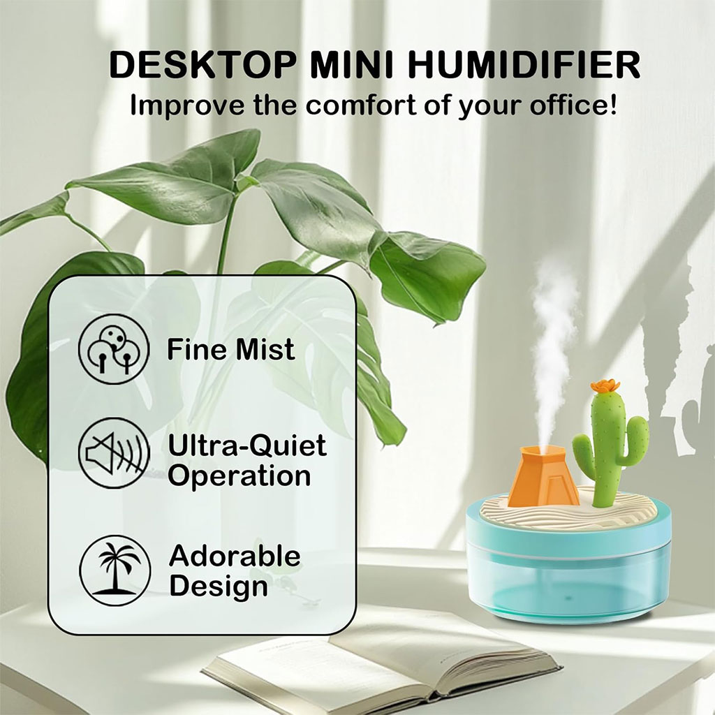 Humidificateur Portable avec Décoration de Paysage et Grand Réservoir de 320 ml – معطر جو محمول - Décoration - صورة 7