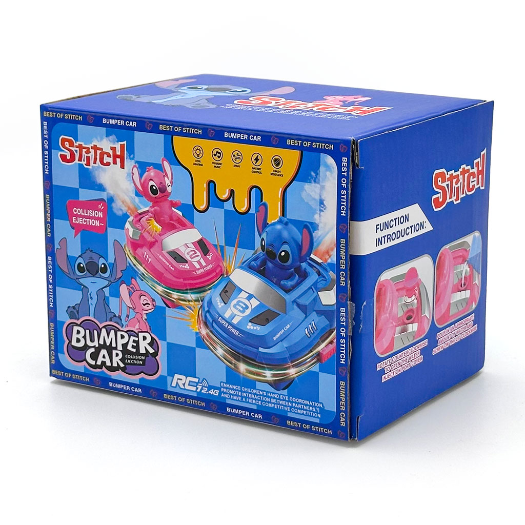 Voiture Télécommandée Stitch Bumper Car Rechargeable 2Pcs pour Enfants – لعبة سيارات اللاسلكية للأطفال ستيتش - Maternité - صورة 7