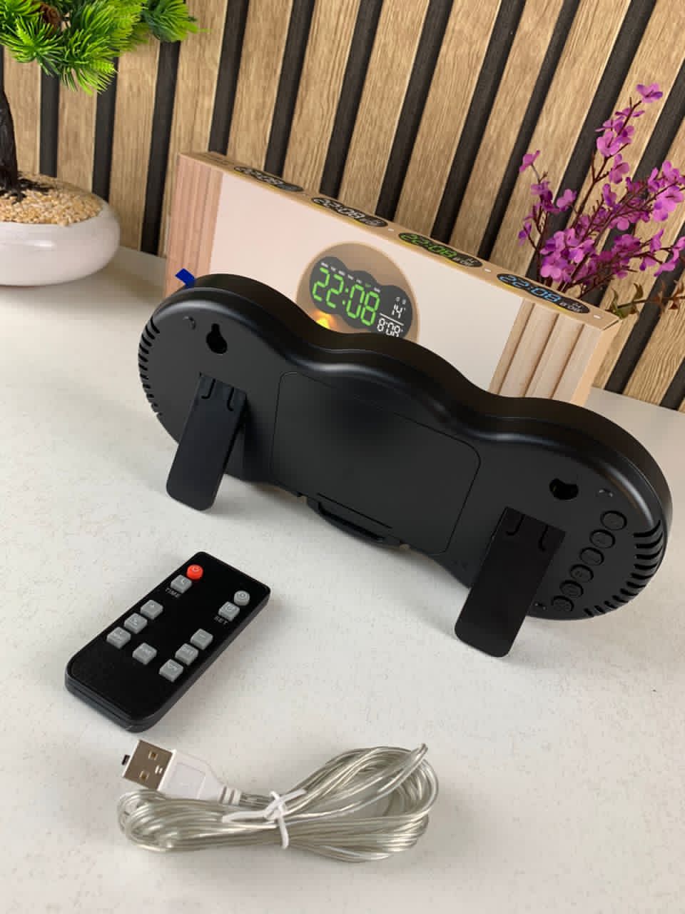 Horloge murale numérique à LED avec télécommande YX-2808 – ساعة حائط مع إضاءة مدمجة - Décoration - صورة 12