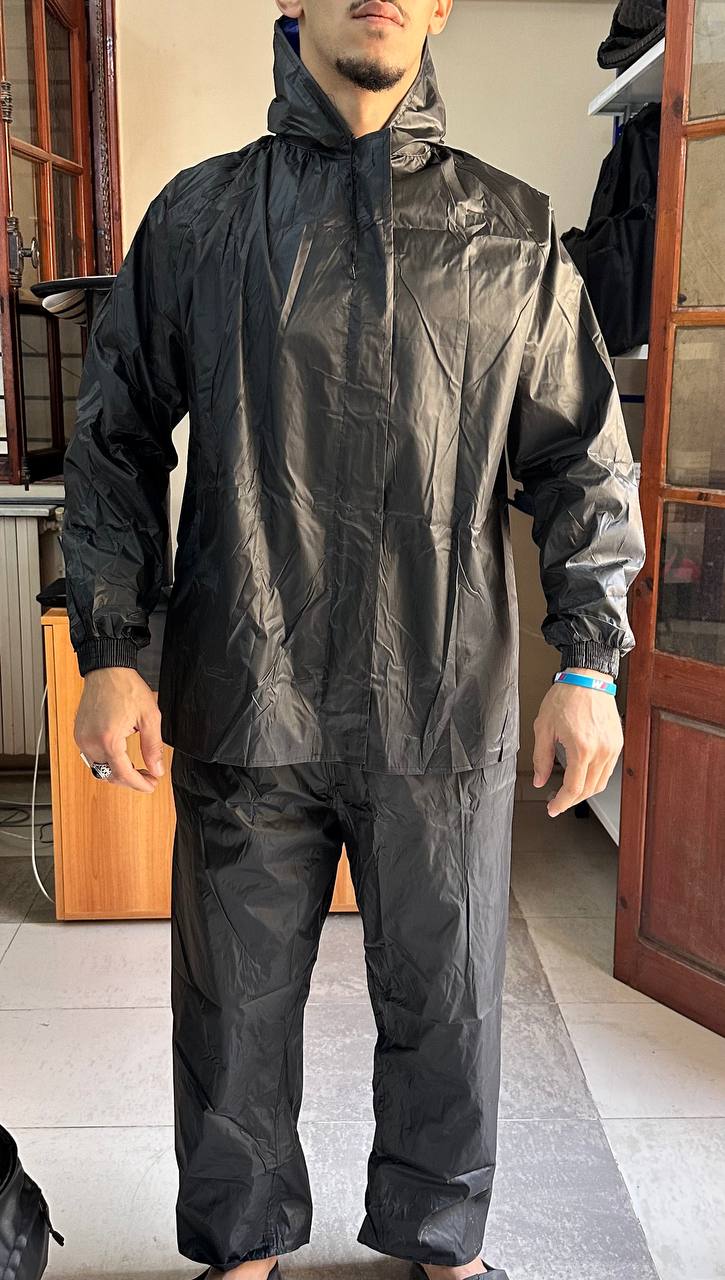 Ensemble De Pluie Imperméable Veste Et Pantalon avec Doublure Intérieure V2 – بدلة مقاومة للماء سميكة - Outillage et Bricolage - صورة حقيقية 4