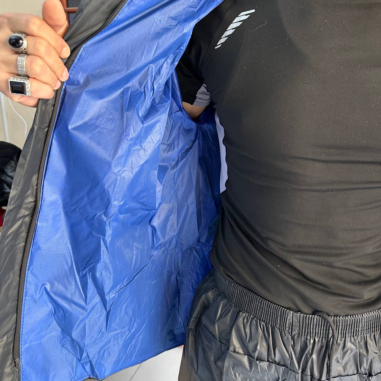 Ensemble De Pluie Imperméable Veste Et Pantalon avec Doublure Intérieure V2 – بدلة مقاومة للماء سميكة - Outillage et Bricolage - صورة حقيقية 6