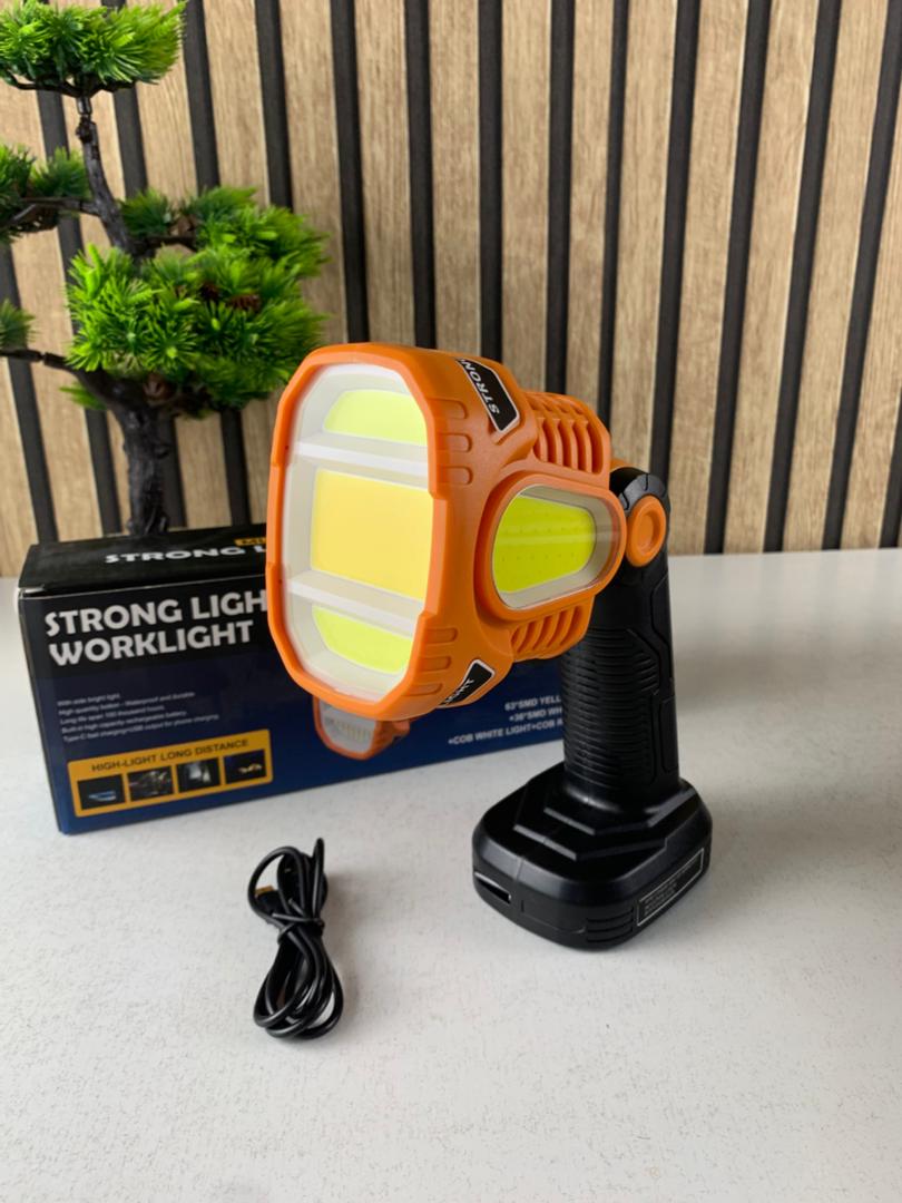 Lampe torche LED Rechargeable USB avec COB Lumière d’urgence – مصباح عالي السطوع - Camping et Randonnée - صورة حقيقية 8