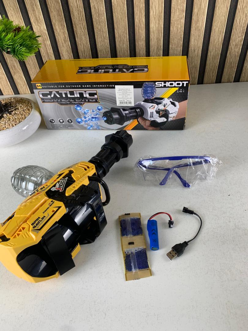 Gatling Canon Mécanique Pistolet à à Billes en Gel en Rafale – مسدس الطلقات الكريستالية - Jouet & Gaming - صورة حقيقية 9