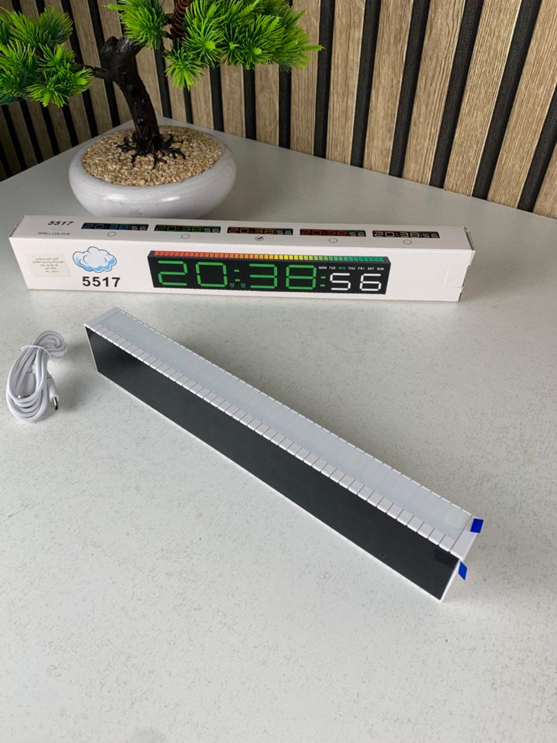 Horloge numérique LED générique avec capteur de rythme musicale – ساعة رقمية لتزيين المكتب - Électronique - صورة حقيقية 9
