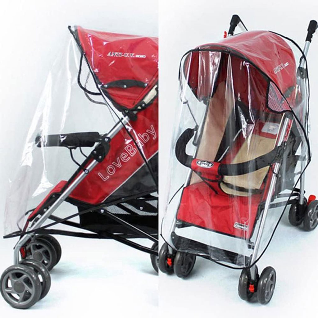 Housse Poussette Transparente et Imperméable Taille Standard – غطاء عربة الأطفال - Maternité - صورة 3