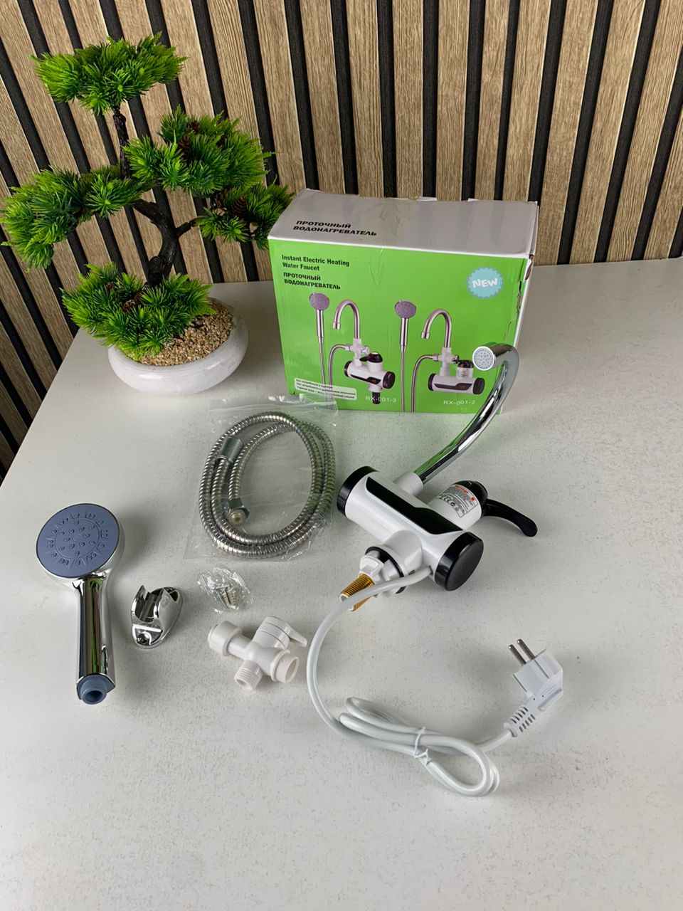 Robinet chauffant électrique avec douchette pour salle de bain – سخان مياه سريع للحمام - Maison - صورة حقيقية 8