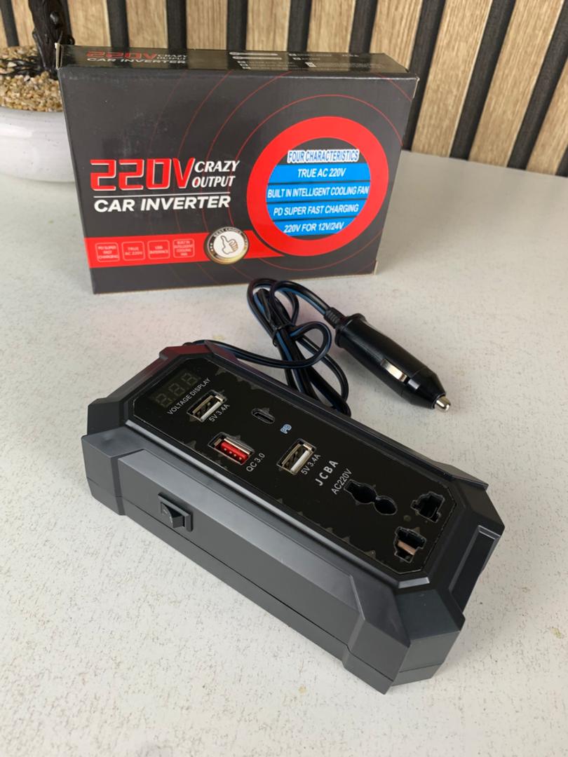 Inverter de voiture 12V 24V à 220V multiports super fast charge – محول التيار الكهربائي في السيارة - Accessoires Auto/Moto - صورة حقيقية 7