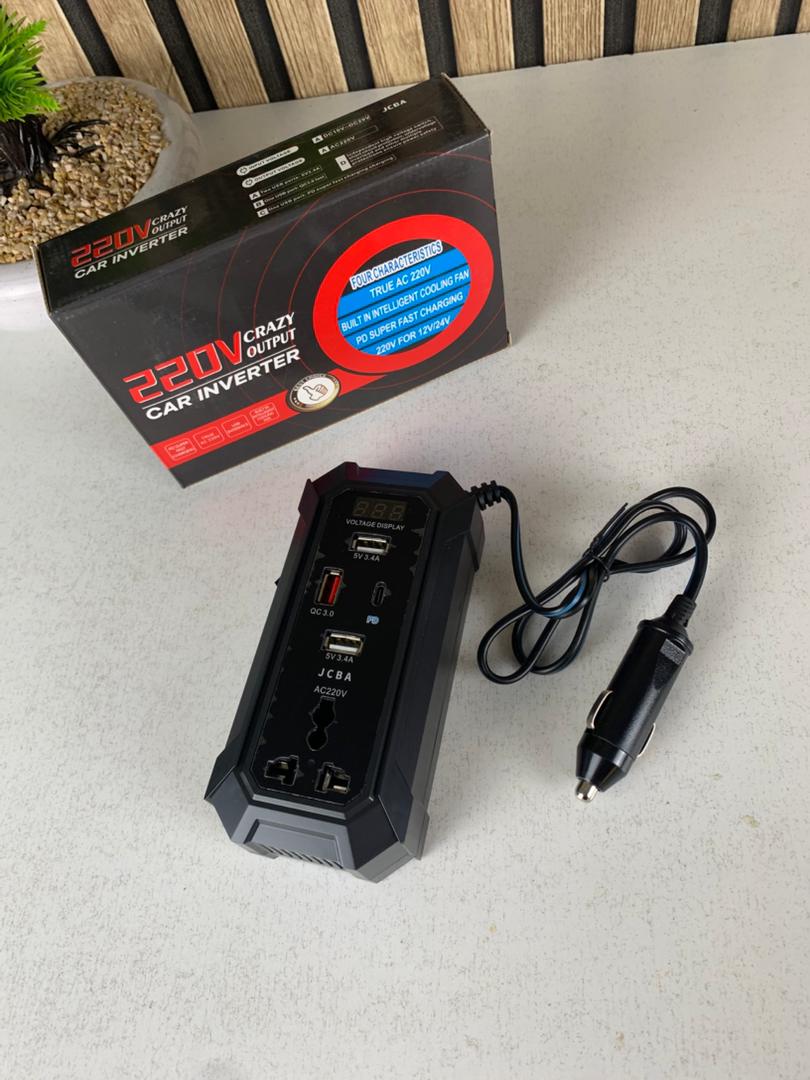 Inverter de voiture 12V 24V à 220V multiports super fast charge – محول التيار الكهربائي في السيارة - Accessoires Auto/Moto - صورة حقيقية 8