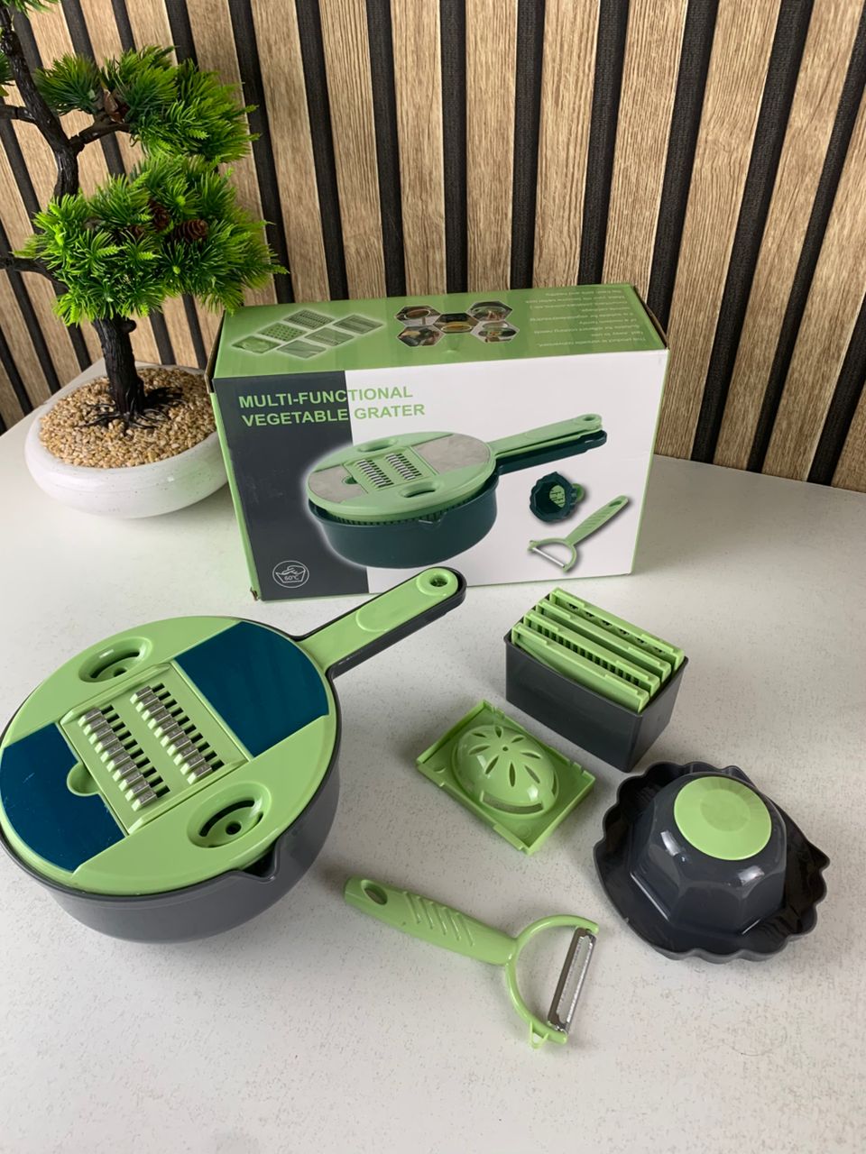 Râpe Multifonction 9en1 pour trancher les légumes – قطاعة خضر متعددة الإستعمالات - Cuisine - صورة حقيقية 8