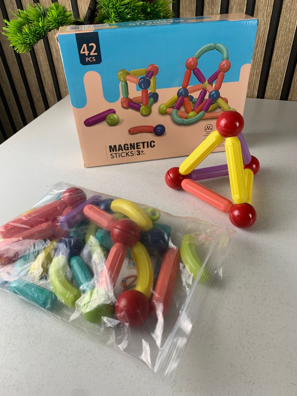 Blocs de Construction Magnétiques 42 pièces pour Enfants – لعبة تركيب القطع المغناطسية للأطفال - Jouet & Gaming - صورة 9