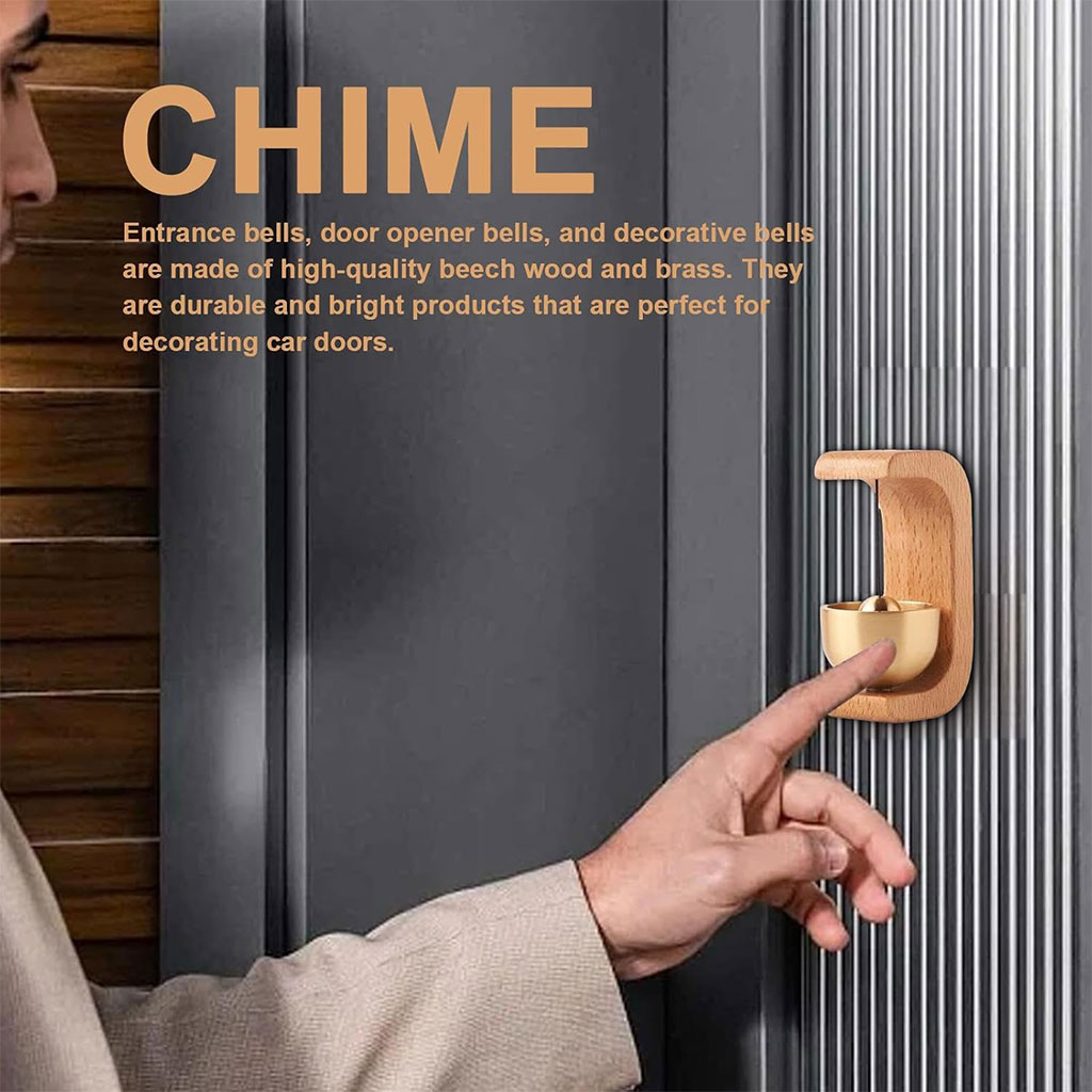 Sonnette de porte vintage style japonais en bois – جرس باب بتصميم أنيق - Maison - صورة 5