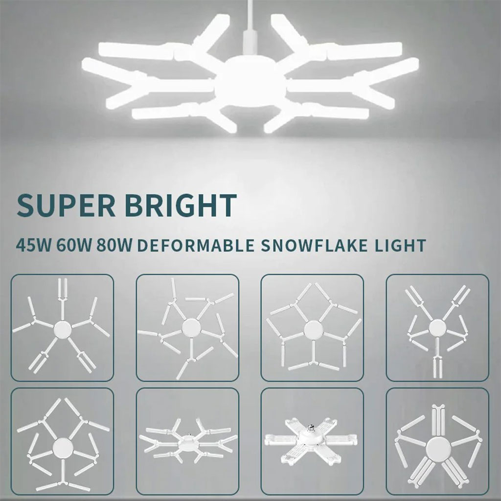Lampe LED à visser déformable ultra lumineuse 6500K