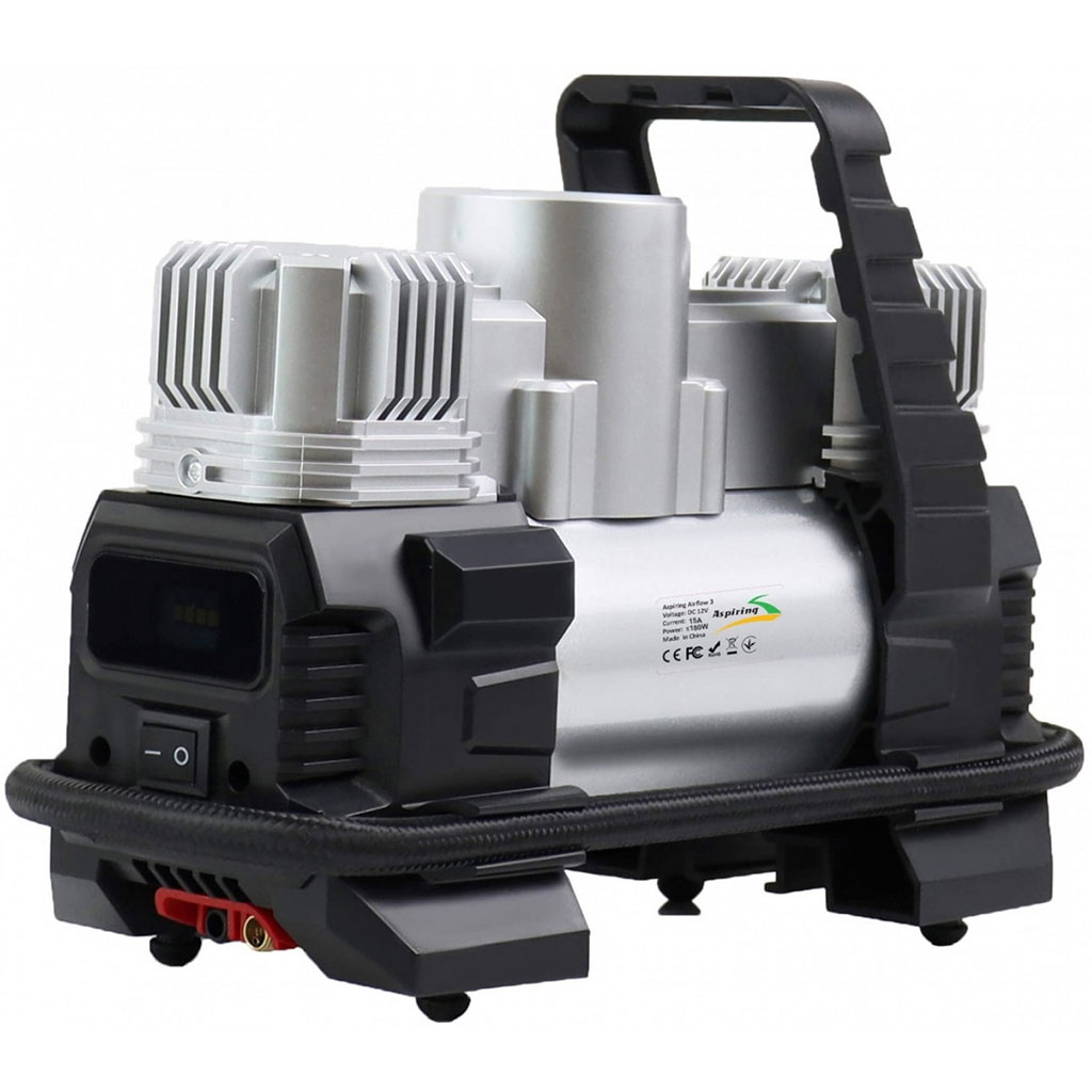 Compresseur de voiture à double piston écran LCD 180W 150psi BE0171 – جهاز ضغط العجلات للسياراة - Accessoires Auto/Moto - صورة 3