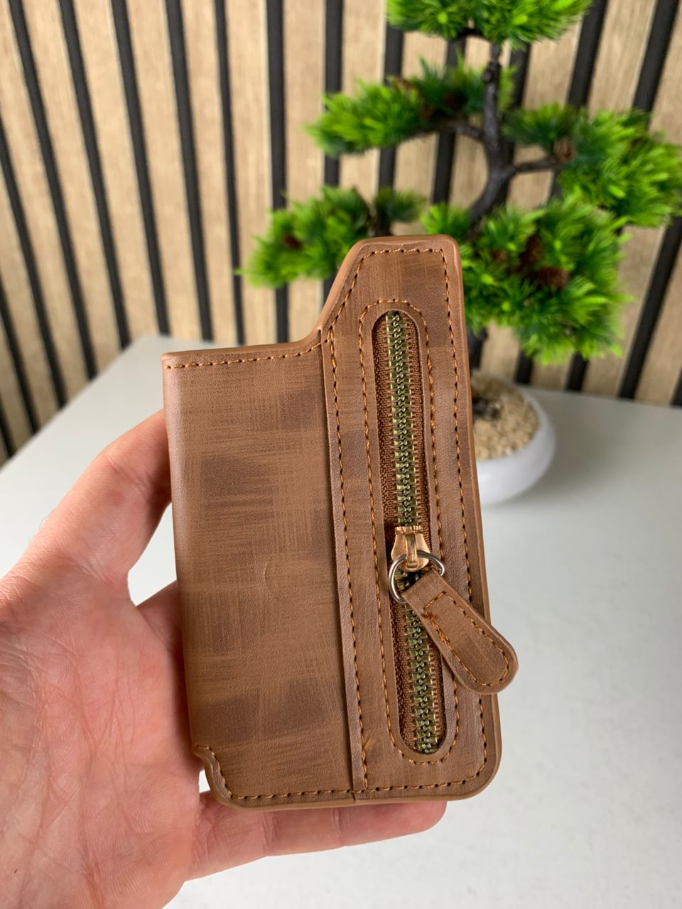 Étui portefeuille zippé pour téléphone avec emplacement de cartes – محفظة نقود وبطاقات - Accessoires - صورة حقيقية 10
