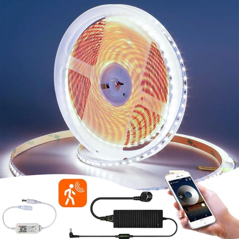 Bande LED lumineuse à détecteur de mouvement pour lit 4000K lumière blanc App Control