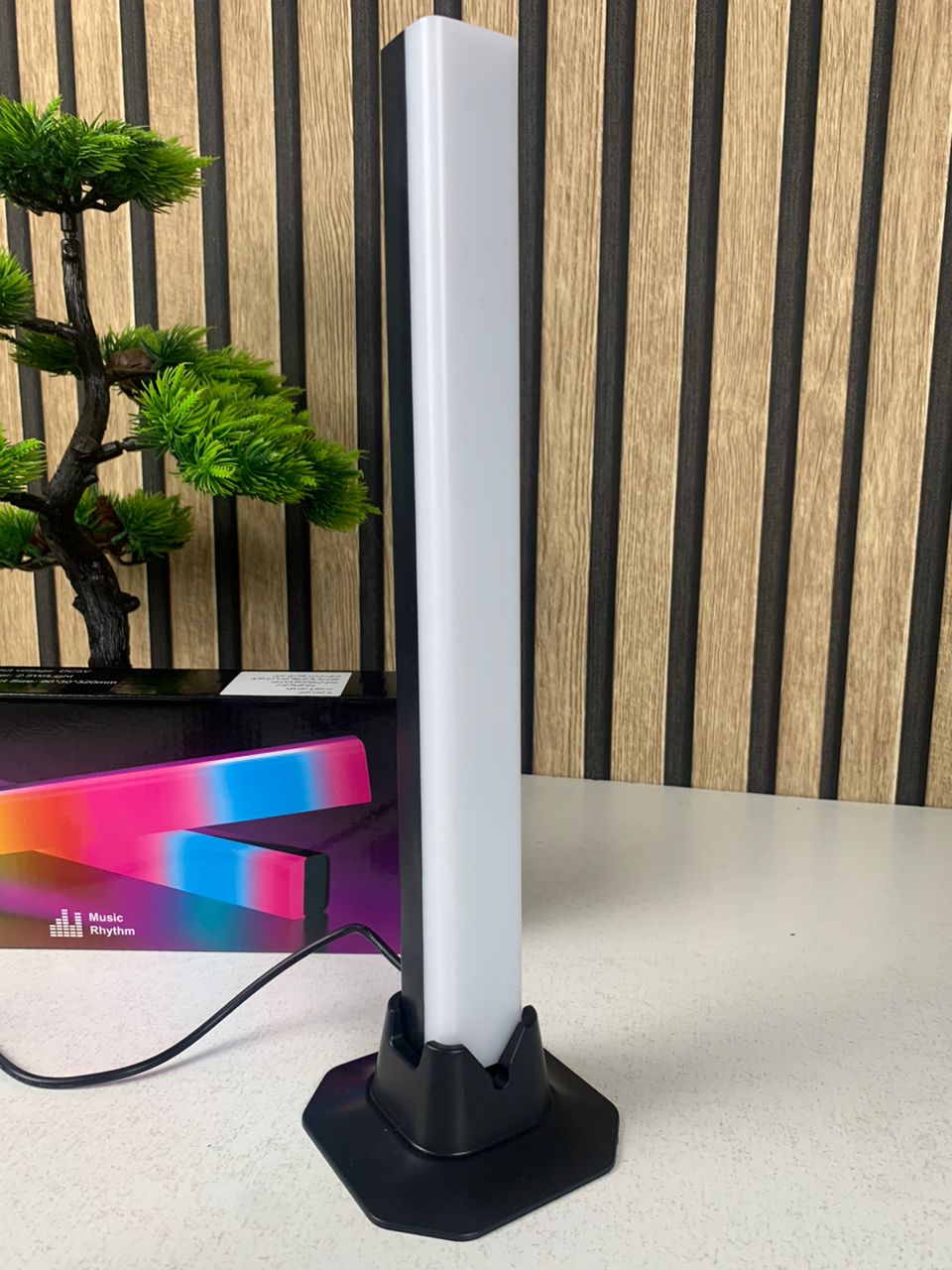 Desktop RGB Background Wall Atmosphere Lighting Bar 2pcs – اعمدة إضاءة لخلفية المكتب - Décoration - صورة حقيقية 4