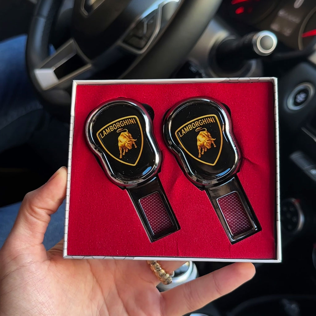 Attache Ceinture Anti-bip 2Pcs design voiture de luxe - Accessoires Auto/Moto - صورة حقيقية 6