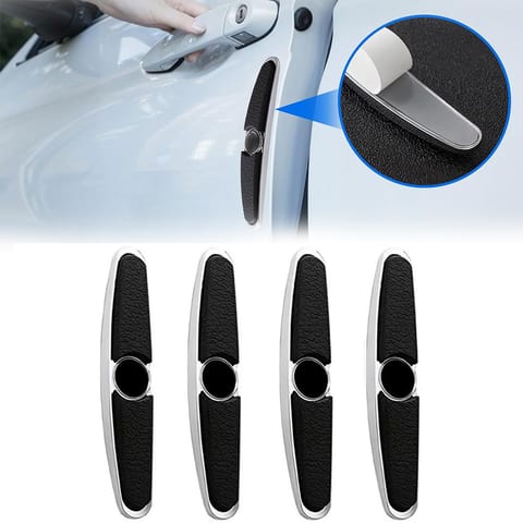 Protections de bord de portière latérales en caoutchouc et acier chromé 4Pcs – طقم حماية أبواب السيارة