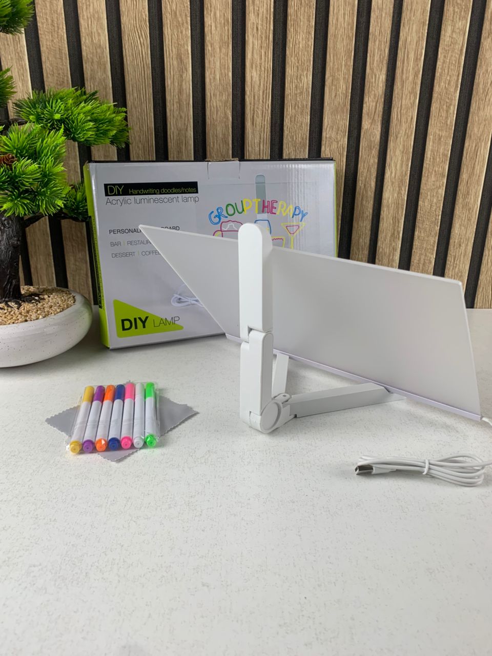 Tableau mémo LED lumineux avec stylo 7 couleurs et support – لوحة كتابة مضيئة للأطفال - Jouet & Gaming - صورة حقيقية 11