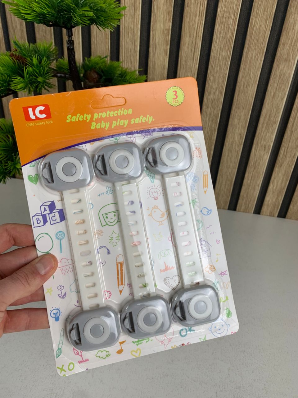 Pack de 3 verrous de sécurité enfant pour électroménager et tiroirs – طقم قفل حماية للأطفال - Cuisine - صورة حقيقية 8