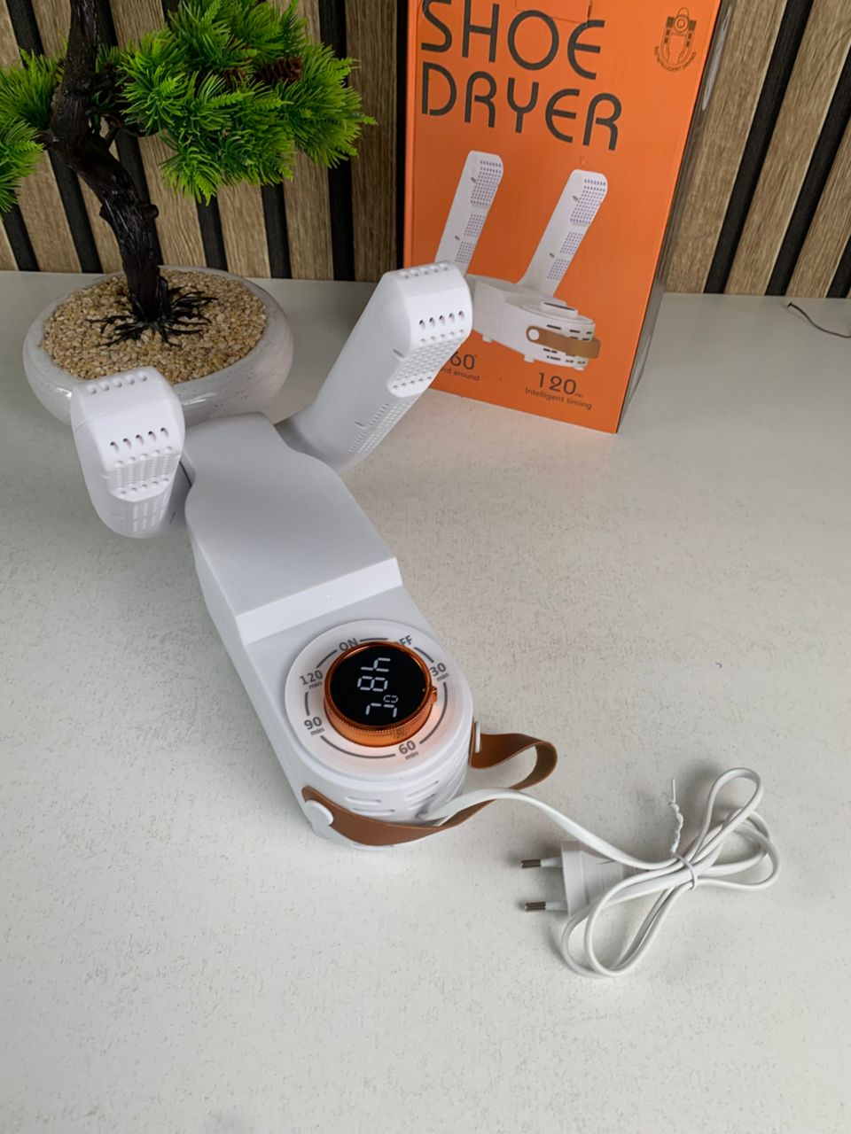 Sèche-chaussures électrique avec minuterie et grille de séchage réglable V2 – مجفف أحذية محمول - Maison - صورة حقيقية 8