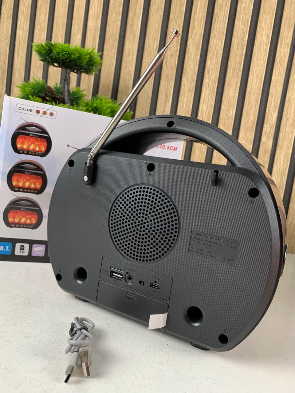 Haut Parleur Bluetooth sans fil Motif Flamme Style Rétro FP-535 – مكبر صوت بلوتوث - Décoration - صورة 9
