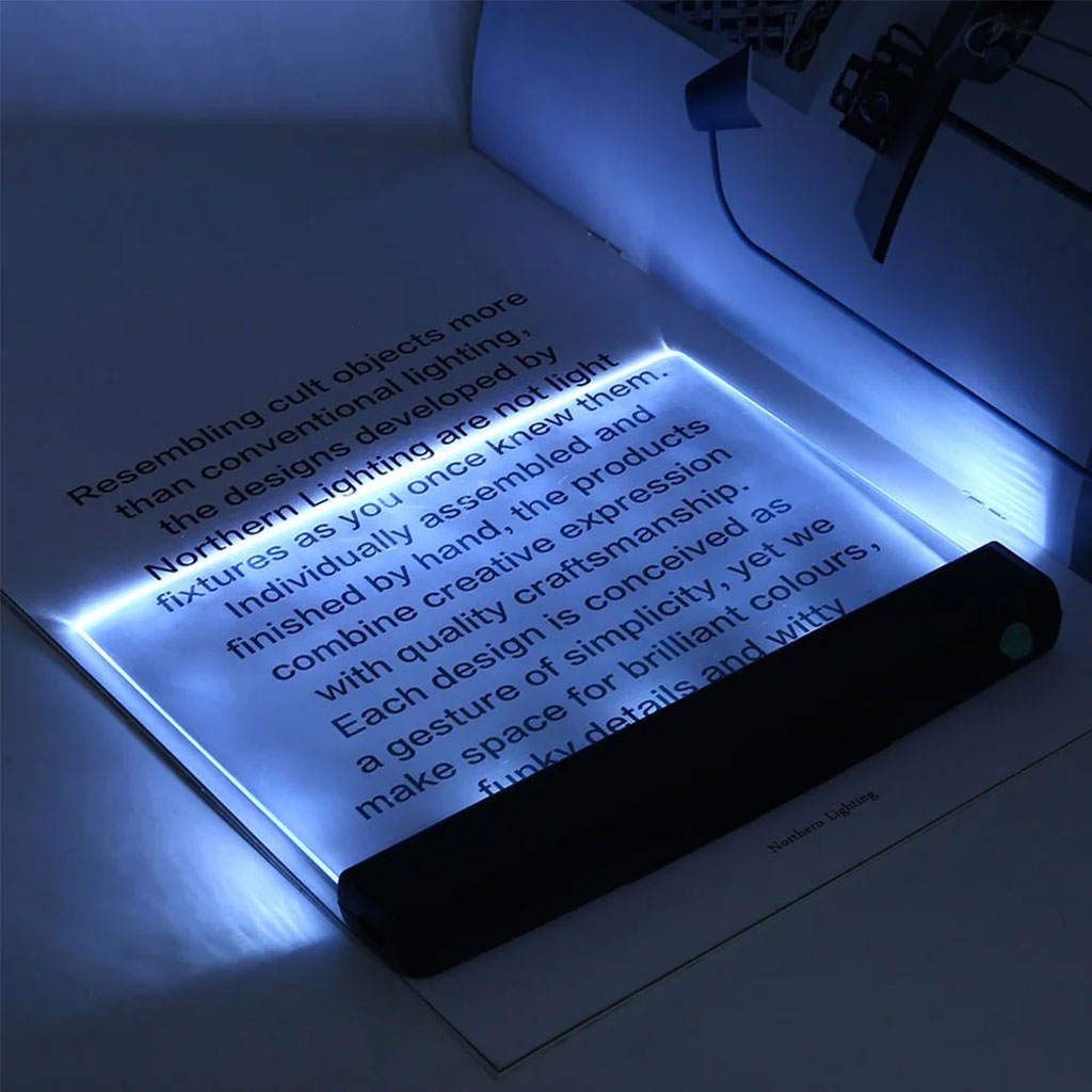 Lampe de Lecture à Panneau Transparent - مصباح القراءة اللوحي الشفاف