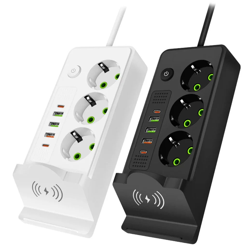 Multiprise 3 SOCKET 2500W avec USB, Type-C et chargement sans fil – مقبس طاقة وشاحن لاسلكي - Outillage et Bricolage - صورة 4