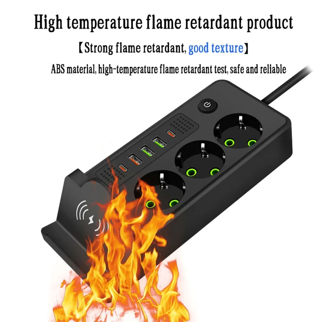 Multiprise 3 SOCKET 2500W avec USB, Type-C et chargement sans fil – مقبس طاقة وشاحن لاسلكي - Outillage et Bricolage - صورة 5